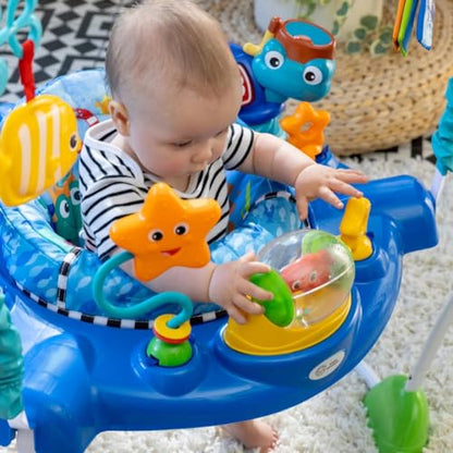 Baby Einstein, Neptune's Ocean Discovery Activity Jumper & Bouncer, Play Centre with Removable Toys, Introduces Numbers and Colours, Languages, 4 Adjustable Heights, 360° Rotation, Ages 6 Months+