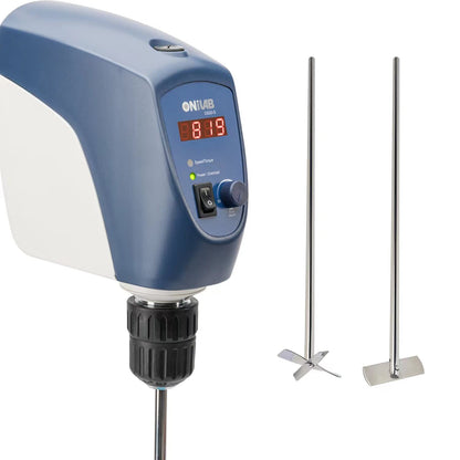 ONiLAB Electric Overhead Stirrer, LED Digital Overhead Stirrer Mixer with Stirring Rod，20L ，10000 mPas ， 50~2200RPM, Aluminum Alloy(Stirrer only, Stand not Included)