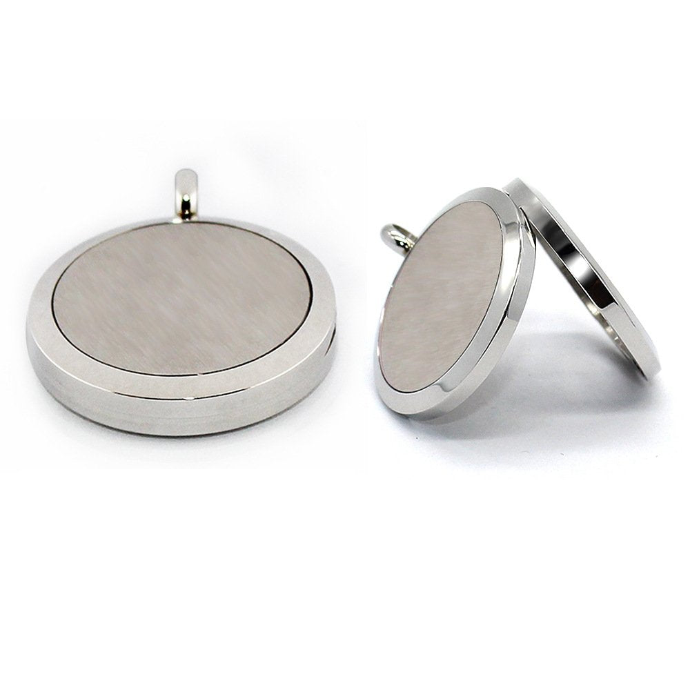 Aromatherapy Essential Oil Diffuser Necklace 316L Stainless Steel Locket Pendant with 24 Inch Chain (Music)