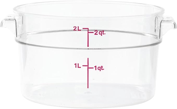 Cambro RFSCW2135 Camwear 2-Quart Clear Round Food Storage Container