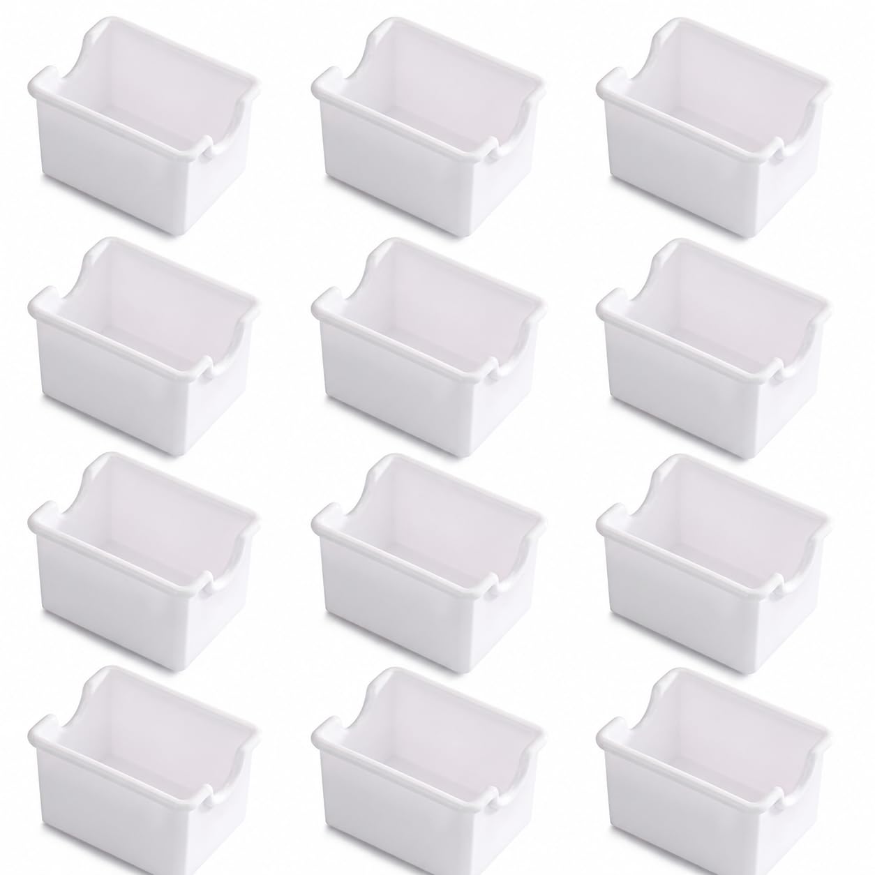 New Star Foodservice Restaurant Grade Plastic Sugar Packet Holder, White, Set of 12