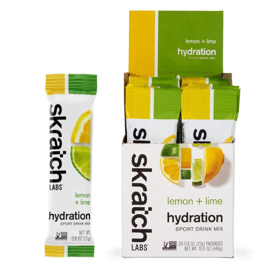 Skratch Labs | Hydration Packets Hydration Drink Mix, Lemon Lime (20ct)