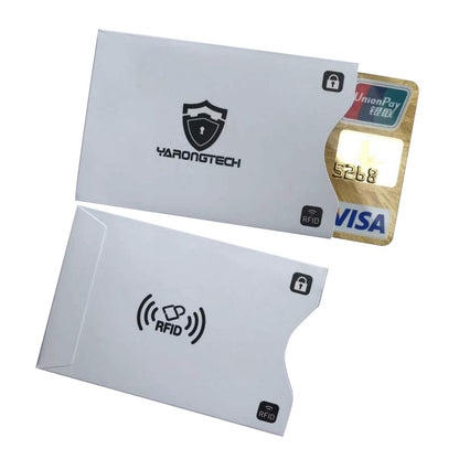 RFID Blocking Sleeves Ultimate Premium Identity Theft Protection Sleeve for Men & Women. Smart Slim Profile Design(Pack of 10) (White)