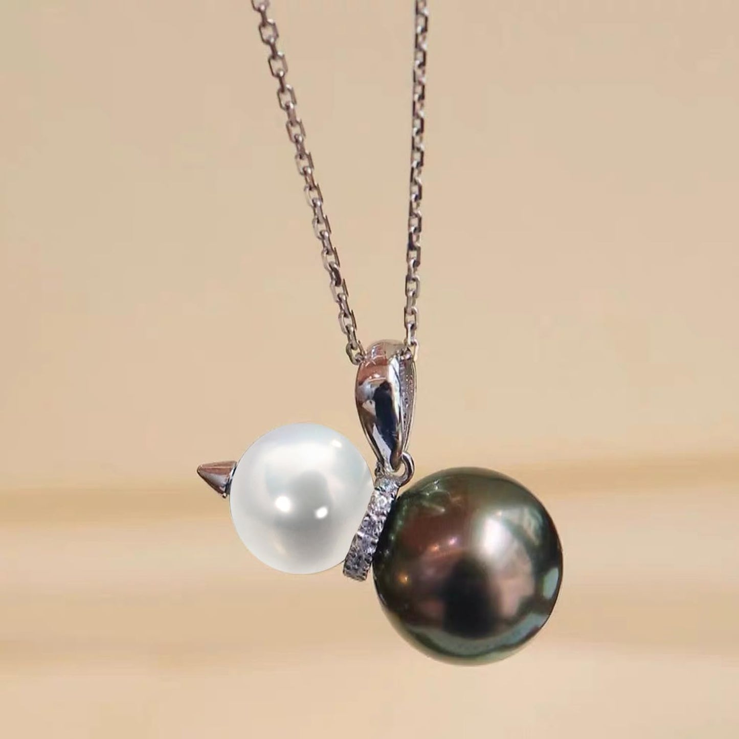 NONNYL Gifts for Women Wife Real Tahitian Black Pearl Necklace - Luxury Pearl Womens Jewelry, Romantic Valentines Gift for Wife from Husband- Christmas Day Birthday Gifts ,Wedding Anniversary, Mothers Day Gift