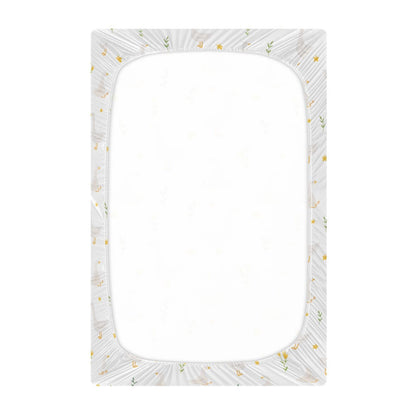 Burbuja Goose Bird Twig Crib Sheet for Boys Girls, Fitted Crib Sheet 28 x 52 in for Standard Crib & Toddler Bed Mattresses, Soft & Breathable