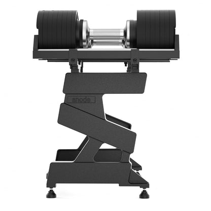 SNODE AD80 Drop Proof 80 lbs Adjustable Dumbbell Set -Adjustable Weights with Cast Iron Plates and Cradle, Knurled Handle, Fast Adjust, Compact Home Gym Equipment for Bench & Press