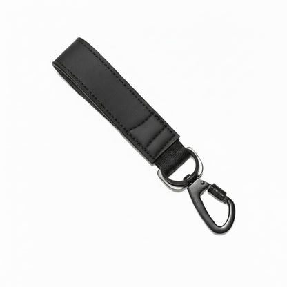 Nike Swoosh Key Holder - Durable Carabiner-Style Clip, Keychain with Iconic Branding (Black/White, One Size)