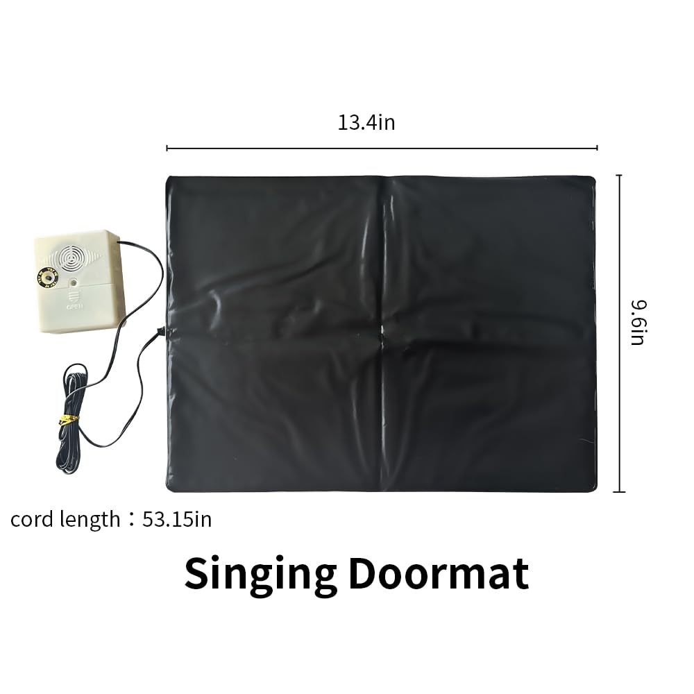 Christmas Musical Doormat with Sound Activation - Interactive Foot Sensor Holiday Decor, Durable Faux Leather, Indoor/Outdoor high Pile Handmade MATS - the Perfect Holiday Home Doormat
