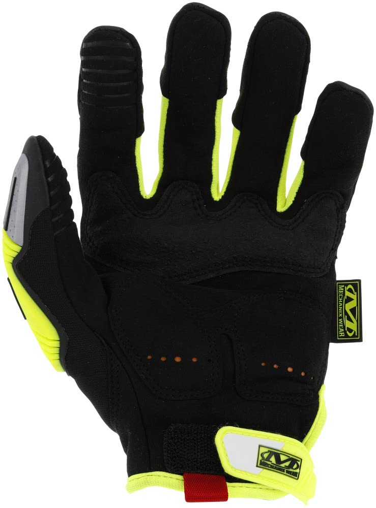Mechanix Wear: Hi-Viz M-Pact E5 Work Gloves - Cut Resistant, Touch Capable, Impact Protection (X-Large, Fluorescent Yellow)