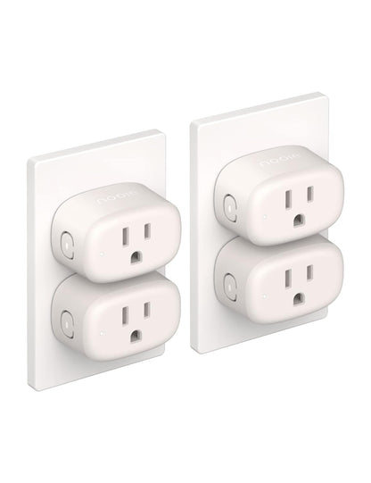Smart Plug Work with Alexa and Google Home Nooie, Smart Alexa Plug Mini Smart Life&Tuya, Smart Outlet Plug Voice Control, WiFi Plug, Enchufe Inteligente Schedule Timer, 2.4Ghz Only, 4-Pack