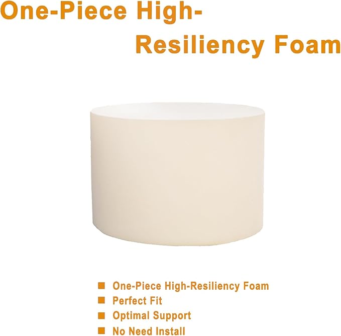 Asuprui Round Footstool Ottoman, 20x14 Inches Multi-Functional Modern Foot Stool