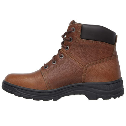 Skechers Men's Workshire Classic Boots, Brown Embossed Leather, 9 UK
