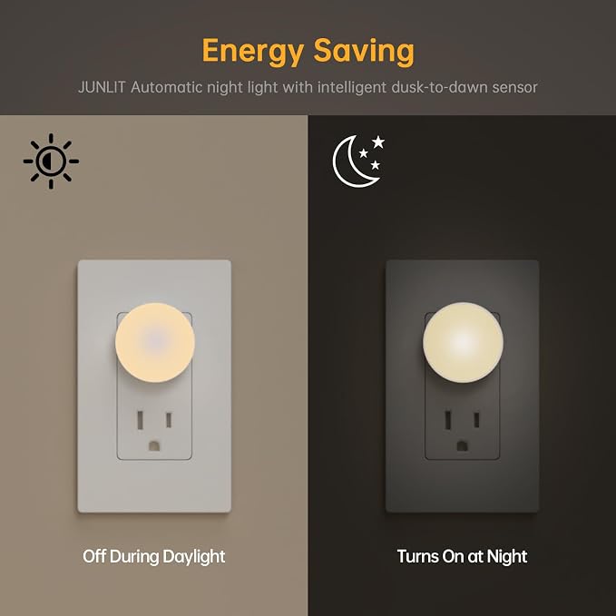 Night Lights Plug in12 Pack,Dim Night Light with 3CCT, Auto Dusk to Dawn Sensor, 3 Brightness Levels, Dimmable Night Light for Bedroom, Stairway, Toilet