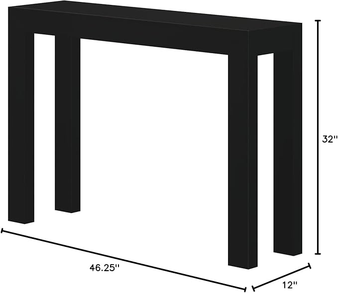 Plank+Beam Modern 46 Inch Console Table, Solid Pine Wood Entryway Table