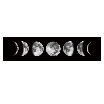 Ohhvvow Moon Phase Wall Art Painting, 47L x 11.8W Black and White Modern Abstract Canvas Wall Art Painting for Living Room Bedroom Decor, Contemporary Artwork for Home Office, Unframed