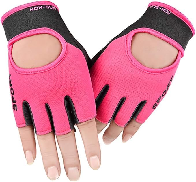 Biking Gloves Kids Boys Girls Cycling Exercise Half Finger Fingerless Gloves Child Motor Bike Riding Anti-Slip Weight Lifting Bikes Workout Climbing Bicycle Glove Gym Skate Glove