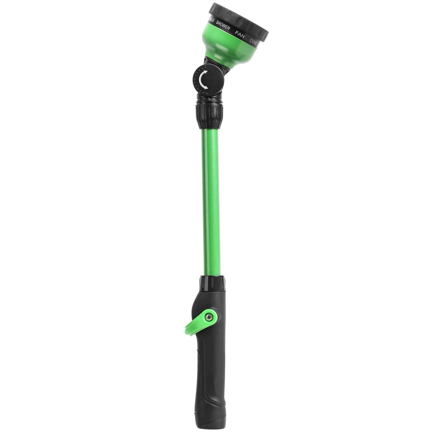 STYDDI Watering Wand 18”, Metal 9 Pattern Garden Watering Wand with Pivoting Head and Thumb Control, 18-Inch Watering Wand for Garden Hose, Ideal for Watering Hanging Basket and Shrubs, Flower, Green