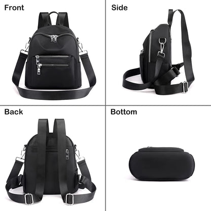 JIANLINST Women's Mini Backpack Purse Girls Fashion Shoulder Bags Water resistant Casual Daypack Rucksack Black