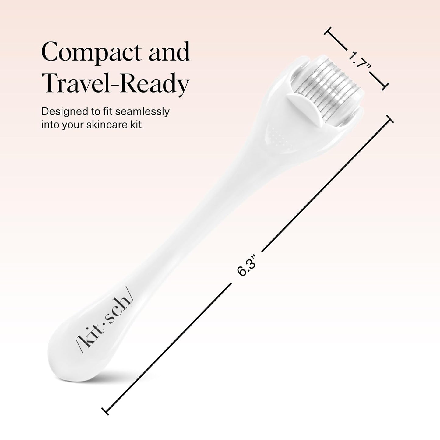 Kitsch Derma Roller – Skin Care Tool & Face Roller for Boosting Absorption of Serums & Oils - Beard Derma Roller for Men - Easy-to-Use Beauty Roller for Skin, Beard & Hair Growth