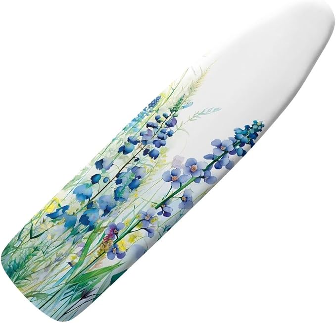 ZDCUSTOM Blue Flower Ironing Board Cover Iron Board Replacement Cover Resist