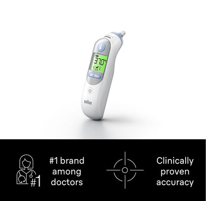 Braun ThermoScan 7 Ear thermometer - Age Precision Technology - Colour-coded Digital Display - Baby and Infant Friendly - #1 Brand among doctors(1)