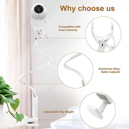 Baby Monitor Holder, MYPIN Universal Flexible Baby Monitor Mount Baby Monitor Camera Indoor Cameras Monitor Stand(Baby Monitor not Included)