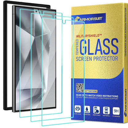 ArmorSuit 2 Pack for Samsung Galaxy S24 Ultra Screen Protector (6.8") Case Friendly MilitaryShield HD Clear Film - Made in USA