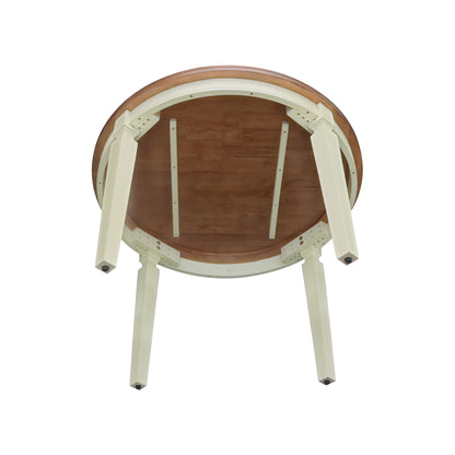 IC INTERNATIONAL CONCEPTS 44 x 44 in Round Top Solid Wood Dining Table in Hickory/Shell
