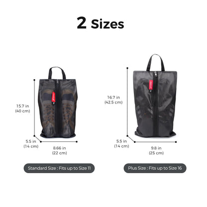 pack all Shoe Bag for Travel, Water-Resistant Shoe Pouch for Gym, Odor-Resistant Soccer Cleats Bag for Sport (Dual Pocket Version)