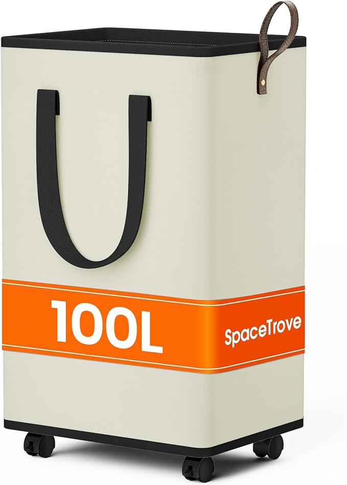 Laundry Basket with Wheels, Collapsible Laundry Baskets, Laundry Hamper with