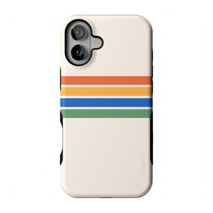 Casely iPhone 16 Plus Case | Blue Stripes | Sunday Best | Compatible with MagSafe | Bold Protective Design