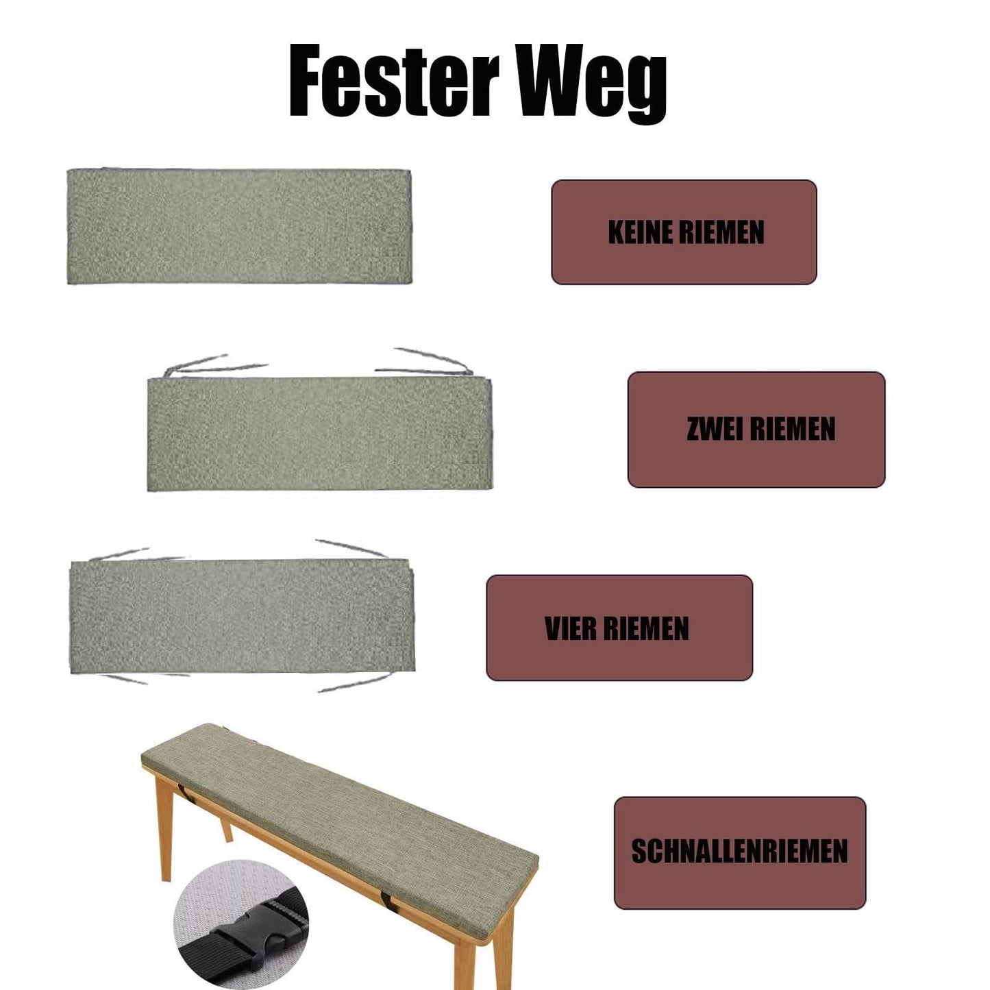 Indoor Outdoor Bench Cushion ,Custom Washable Bench Cushion for Garden Furniture,Non Slip 2/3/4 Seater Pad Patio Kitchen Sofa Bench Cushions for Dinning Bench Swing Window Seat Pad (Thickness 15CM)