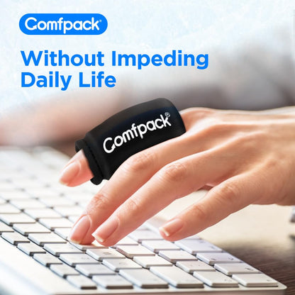 Comfpack 4PCS Finger Sleeves Gel Ice Pack for Pain Relief, Reusable Hot Cold Compression Finger Brace Ice Packs for Injuries, Trigger Finger, Arthritis, Knuckle Immobilization, Gout, Sprain