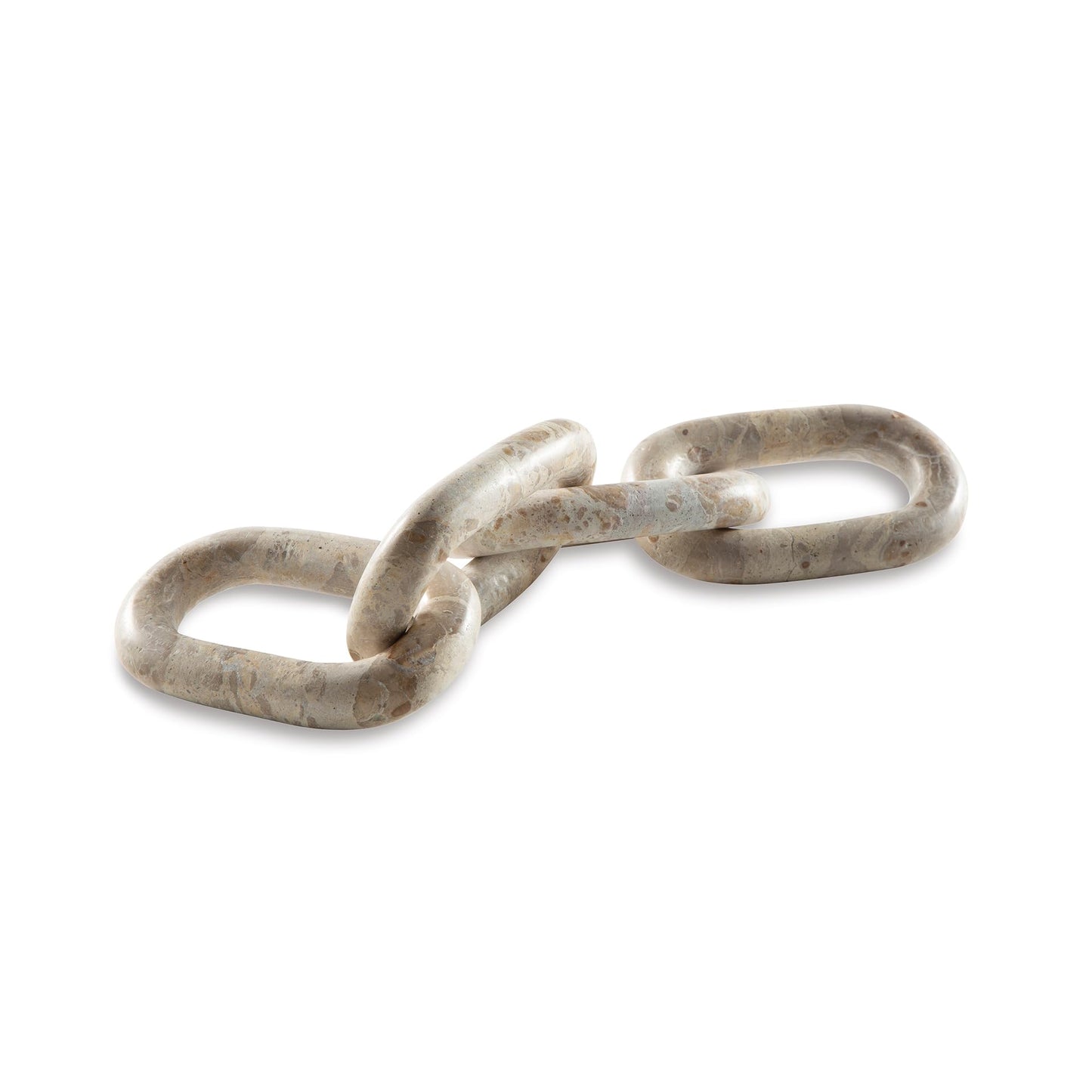 Signature Design by Ashley Kenport Contemporary Marble Chain Sculpture, Light Beige