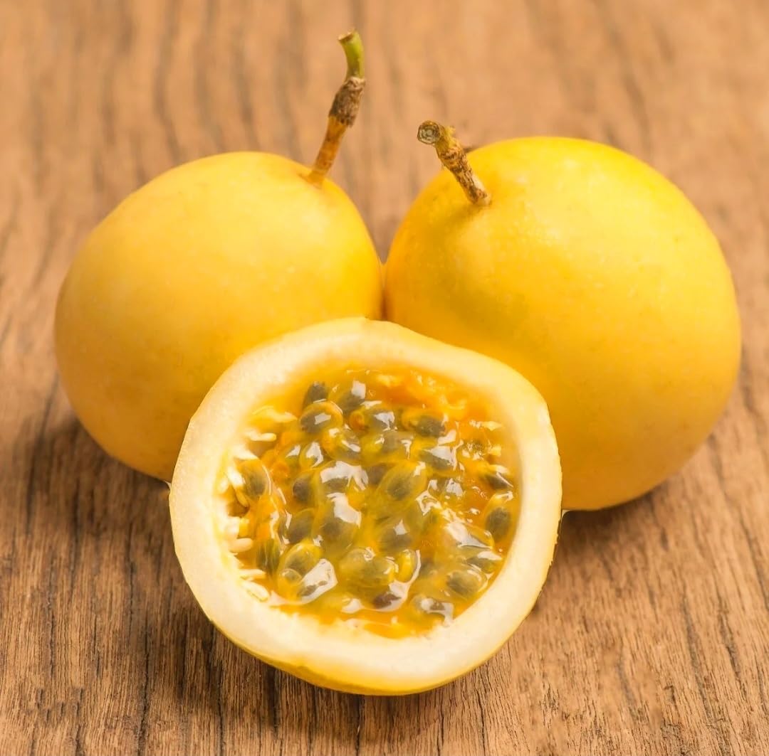 15 Sweet Passionfruit Yellow Granadilla Seeds Rare Passiflora Fruit Species, Freshly Picked