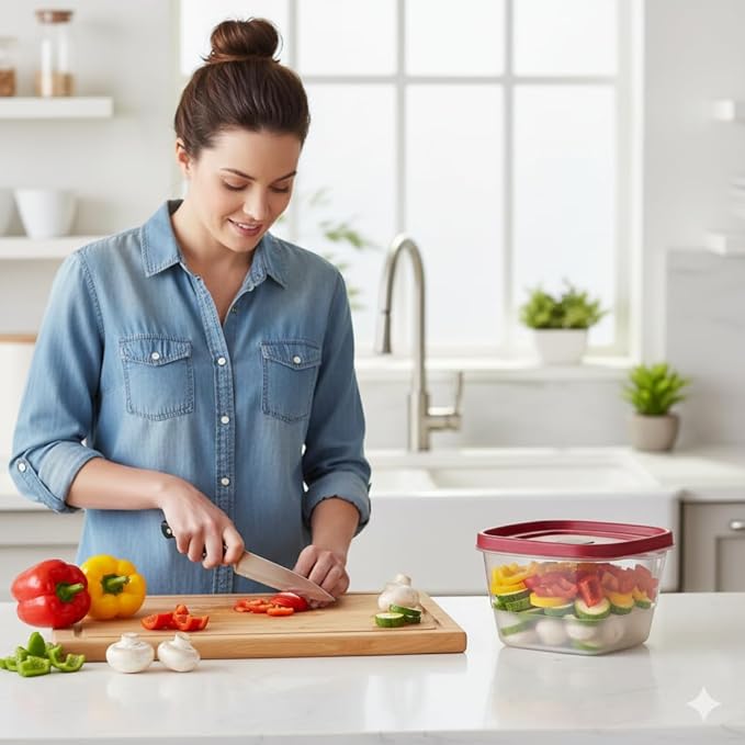 Tribello BPA-Free Plastic Food Storage Set, Dishwasher Safe: Perfect