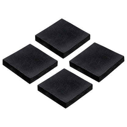 uxcell 4pcs Rubber Anti-Vibration Pads Hard Pad, 50mm Square Vibration Isolation Mats, 10mm Thickness Non-Slip Rubber Blocks, Anti-Skid Anti Noise for HVAC, Compressor, Air Conditioner