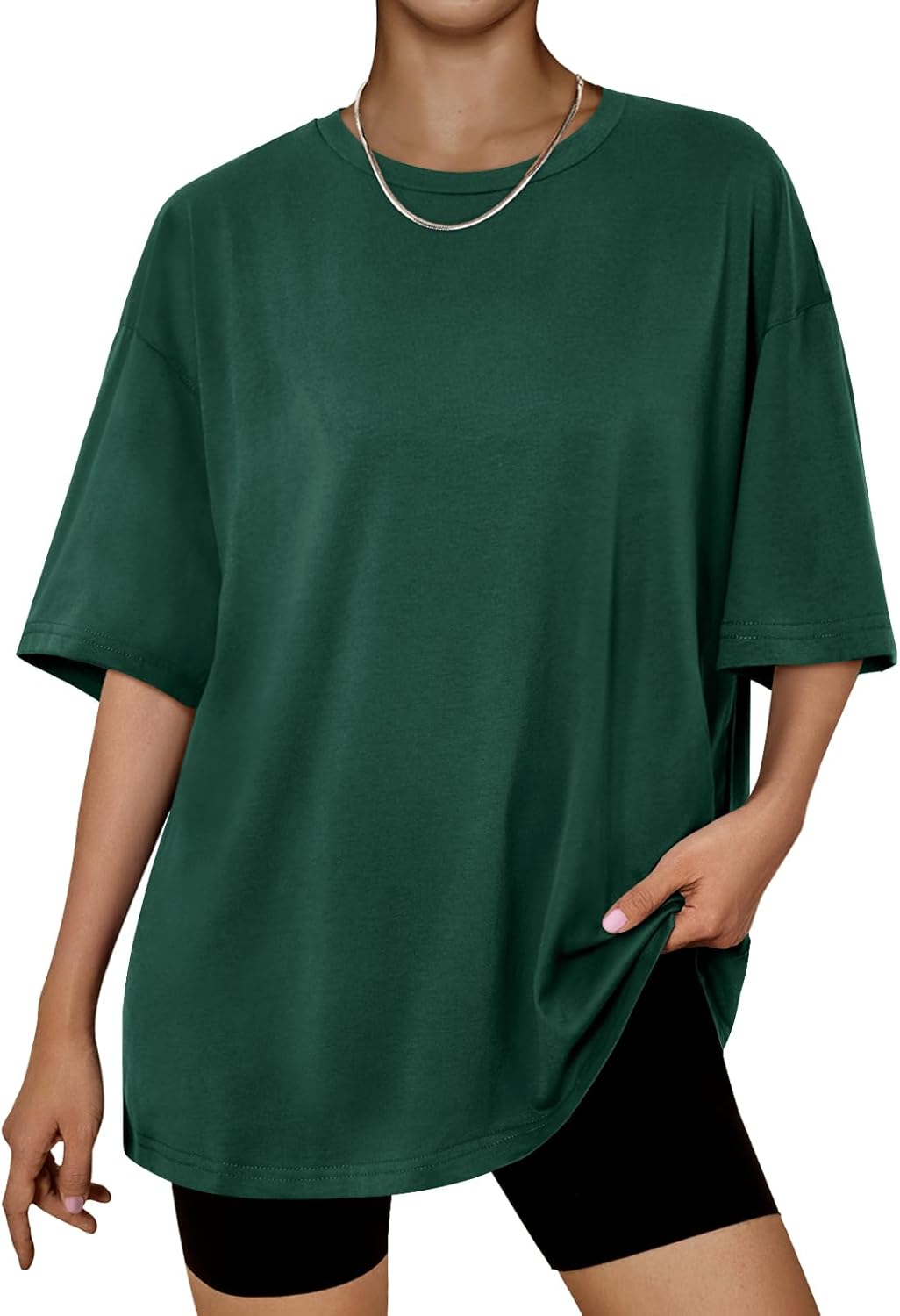 Trendy Queen Womens Oversized Summer T Shirts Plus Size Batwing Cute Casual Tops Short Sleeves Fashion Workout Clothes