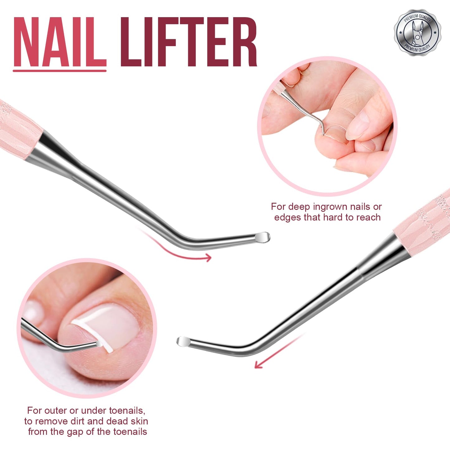 FANDAMEI Ingrown Toenail Removal Kit, Pedicure Tools, Nail Care Kit, Cuticle Trimmer, Nail Cuticle Nippers, Cuticle Kit Stainless Steel, Cuticle Clippers, Cuticle Pushers, Manicure Kit, Pedicure Kit