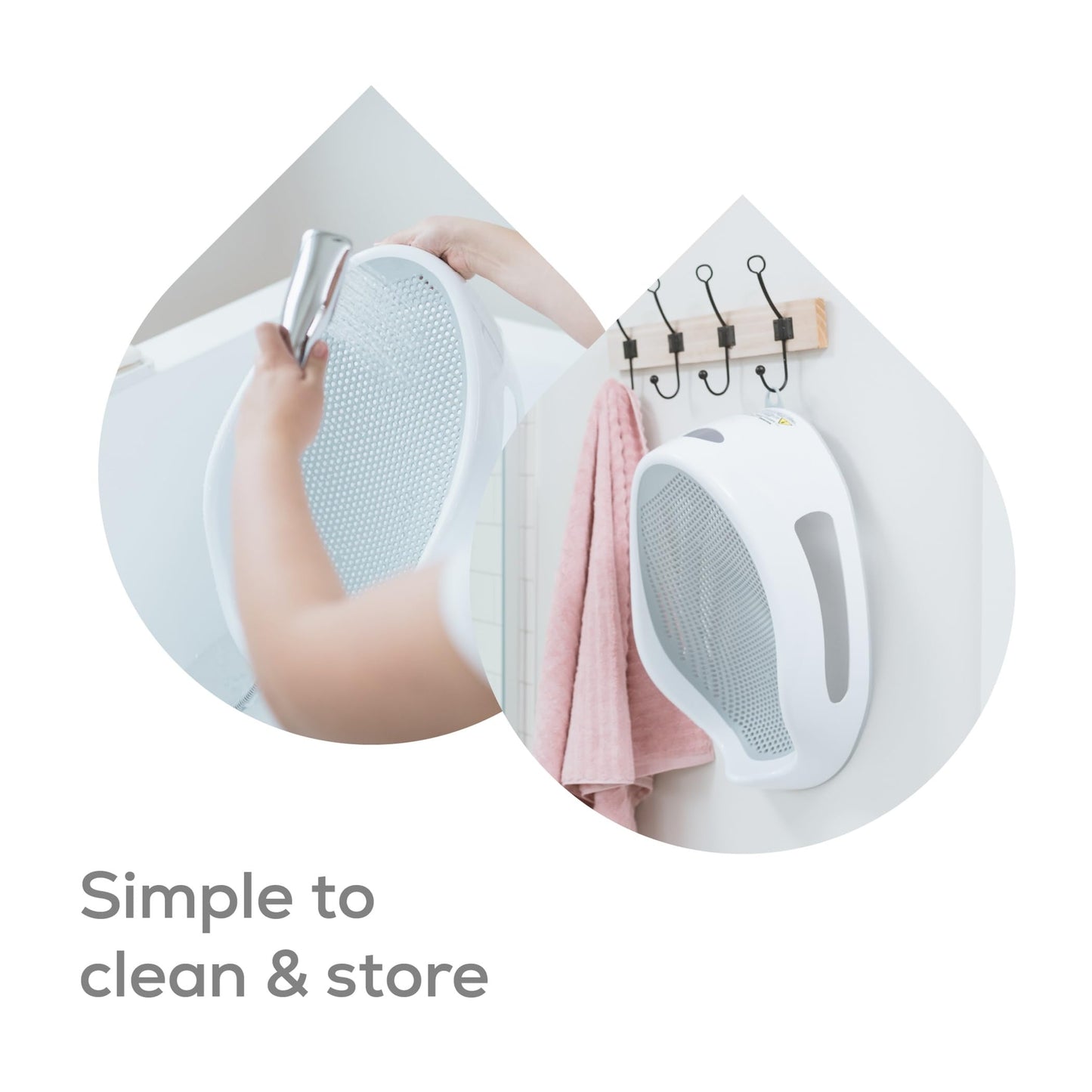 Angelcare Soft Touch Baby Bath Support -Grey- Water Level Indicator, Non-Slip, Comfortable & Safe for Newborns & Infants up to 6 Months