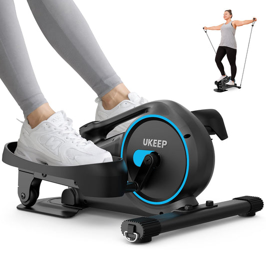 Under Desk Elliptical, Manual Elliptical Exercise Machine, Quite Foot Pedal Exerciser, Mini Elliptical Machines for Home Use, Compact Foot &Leg Pedal Exerciser, Exerciser for Seniors, Max Load 300LBS