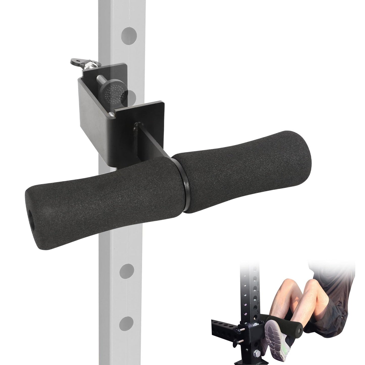 Nordic Hamstring Curl Squat Rack Attachment: Leg & Ab Workout for Power Rack Nordic Hamstring Curl, Sit-ups, Bulgarian Split Squat for Home Gym