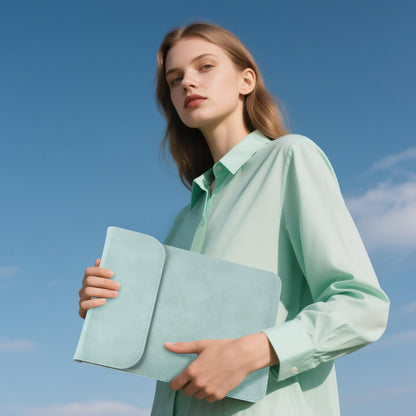 HYZUO 13 Inch Laptop Sleeve PC Case for MacBook Pro 13 M2 M1 2025-2016, MacBook Air 13 M4 M3 M2 M1 2025-2018, 13" iPad Pro/Air, Surface Pro, XPS 13, with Small Bag, Mint Green