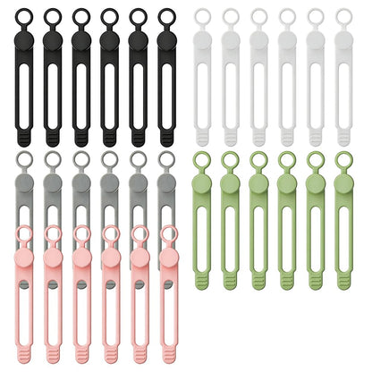 Data Cable Organizer Ties, Silicone Cable Straps Cord Organizer For Bundling Earphone, Charger Wire, Computer Cords, Reusable Cable Ties Wire Organizer In Home,Kitchen (30PCS-B)