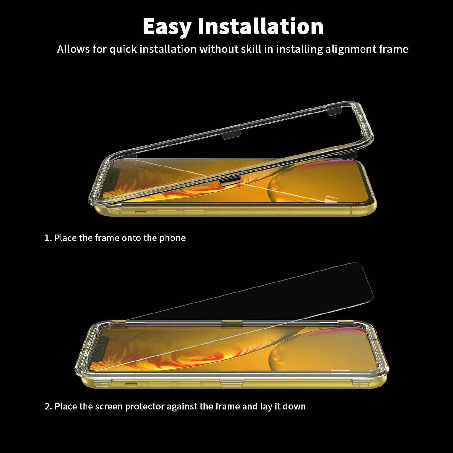 UNBREAKcable 2-Pack Screen Protector for iPhone 16e/13/13 Pro/14, Double Shatterproof Tempered Glass [Easy Installation] [9H Hardness] [99.99% HD] [Case Friendly] for Apple 13 Pro/13/14/16e 6.1 inch