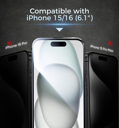 MAGIC JOHN 3rd Gen Upgraded for iPhone 16ProMax Privacy Screen Protector 6.9 Inch,25°Anti-Spy Screen,Shockproof Tempered Glass,Auto Dust-Removal,Bubble Free,Easy Installation,2 Pack