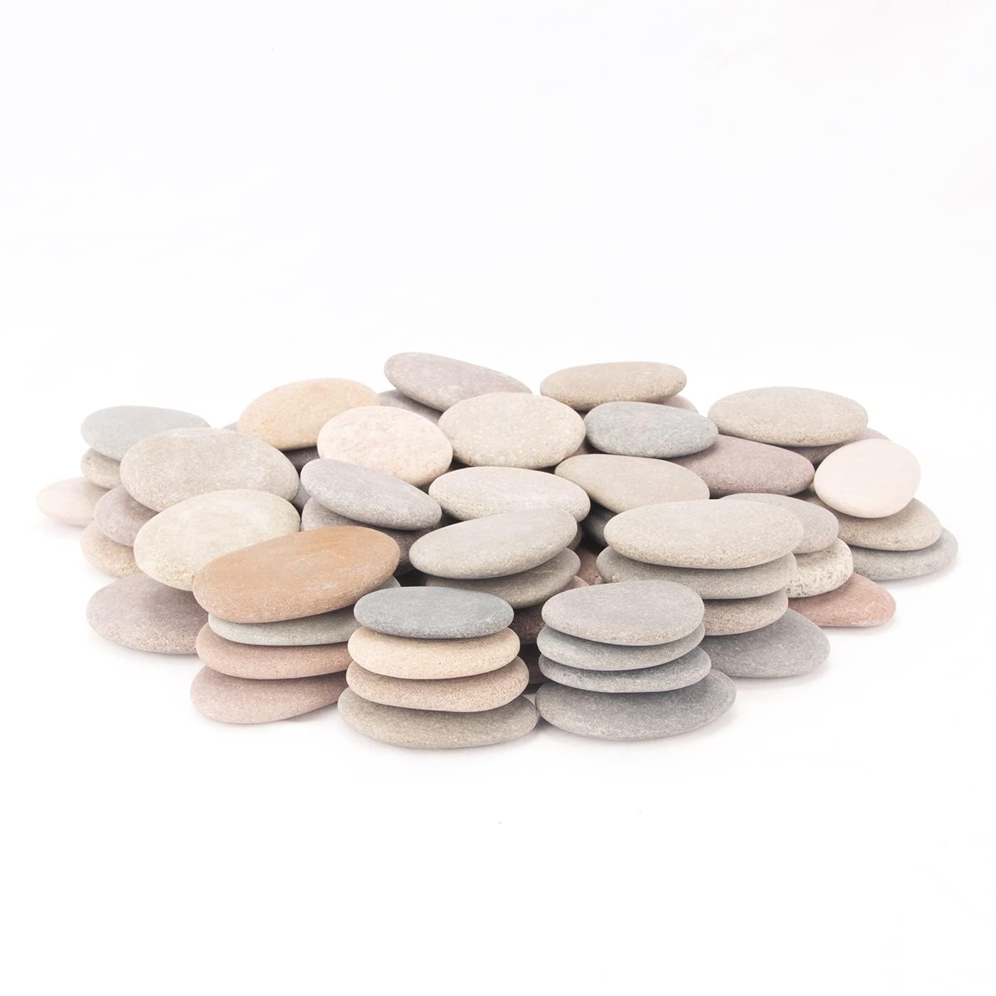BLXQI Painting Rocks, 97-105 PCS, 18 Pounds, 2.33"-3.72" Size, DIY Craft Rocks, Natural Stones