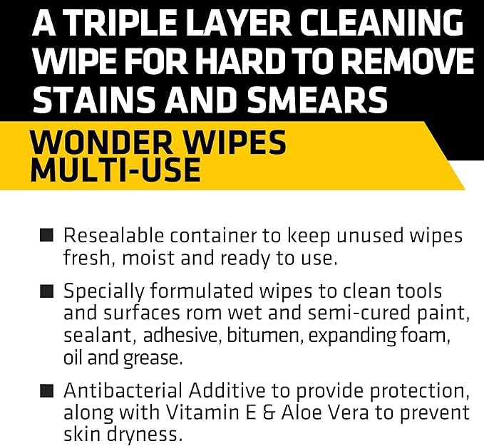 2 x Everbuild Multi-Use Wonder Wipes Trade Tub Cleans just About Anything from Hands
