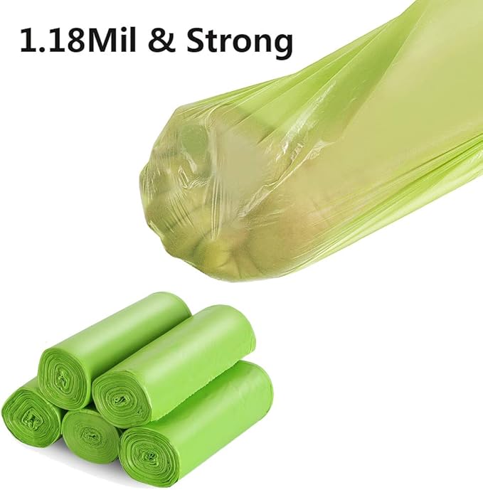 13-15 Gallon Trash Bags Plant Based Garbage Bags Recycling Unscented Tall