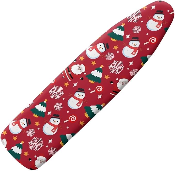 Santa Claus Snowman Ironing Board Cover Cover Heat-Reflective Scorch Resistant